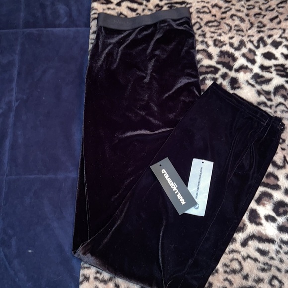 NWOT Karl Lagerfeld velvet stretchy pants-leggings - Picture 9 of 9